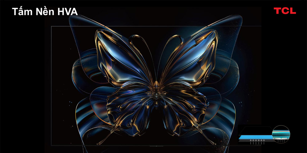 Google Tivi TCL 65P8K – Tấm nền HVA cho góc nhìn siêu rộng và hình ảnh sắc nét