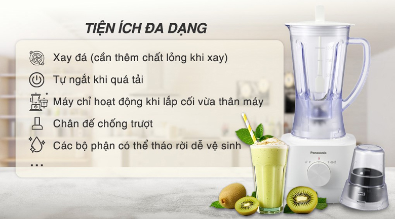 Máy xay sinh tố Panasonic – An toàn khi sử dụng, tiện ích trong từng chi tiết