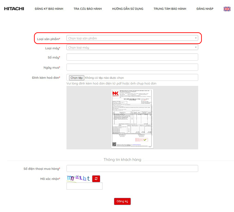 Bước 2: Chọn loại sản phẩm