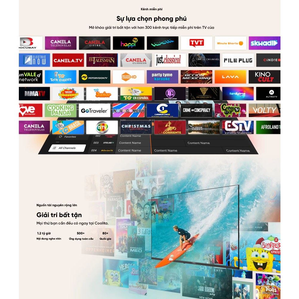 Hệ điều hành mượt mà trên Tivi Coocaa 43S3U+ giá rẻ