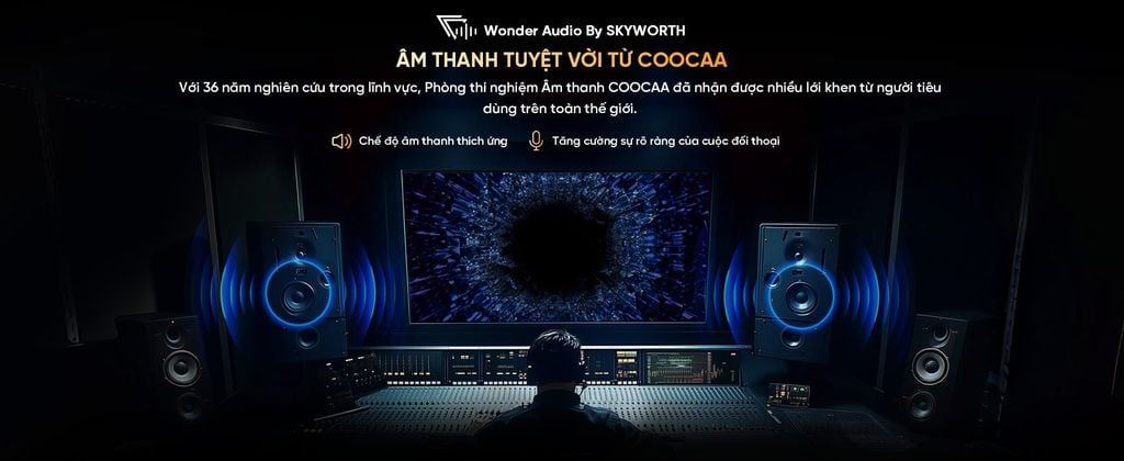 Âm thanh sống động trên Google Tivi Coocaa 43Z85