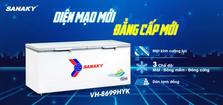 Tủ đông Sanaky – Làm lạnh nhanh, bảo quản thực phẩm tối ưu