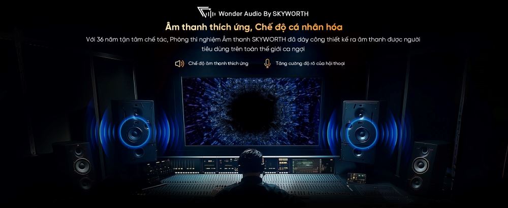 Google Tivi Coocaa 65Y84 – Âm thanh sống động, tối ưu cho mọi nội dung