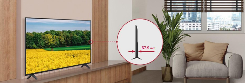 Thiết kế mỏng sang trọng trên Tivi LG 65UA841CPSA