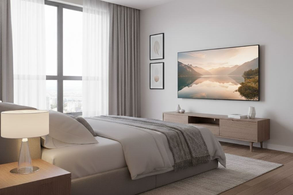 Thiết kế Smart Tivi QLED Samsung QA55Q6FA 55 inch 4K hiện đại, tinh gọn