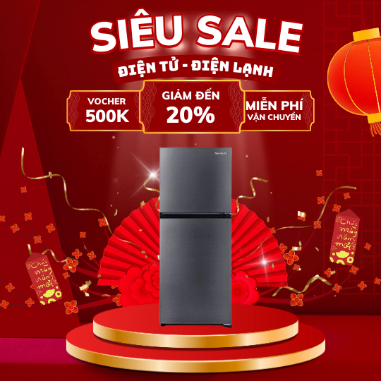 Tủ lạnh Sharp SJ-X215V-SL inverter 197 lít