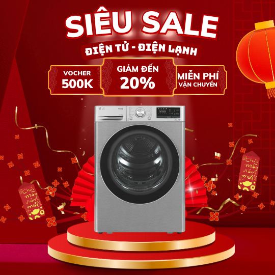 Máy sấy bơm nhiệt LG DVHP50P inverter 10.5 kg