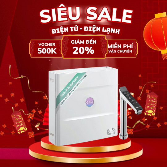 Máy lọc nước AO Smith LUX-AOU800HOT màng lọc RO-Side Stream