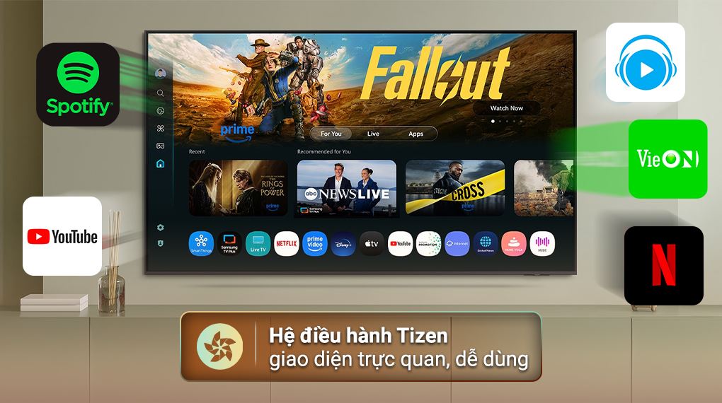 Trải nghiệm hệ điều hành thông minh khi mua Tivi Samsung chính hãng giá rẻ