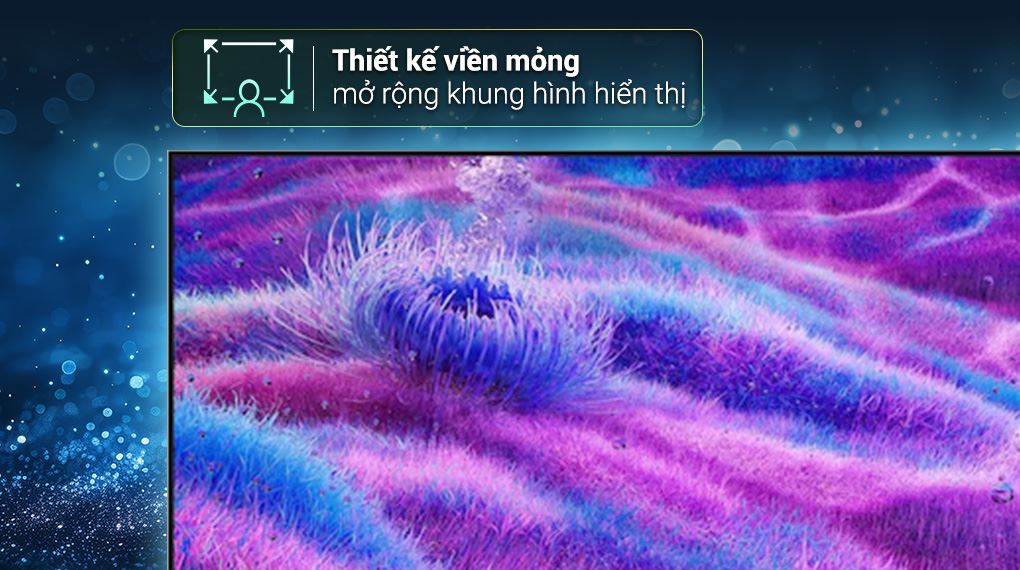 Thiết kế tối giản, viền mỏng sang trọng của Smart Tivi Neo QLED Samsung QA55QN80F 55 inch 4K