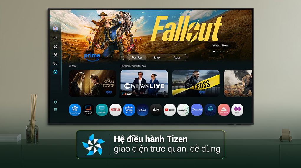 Hệ điều hành Tizen™ mượt mà trên Tivi Samsung QA55QN80F giá rẻ